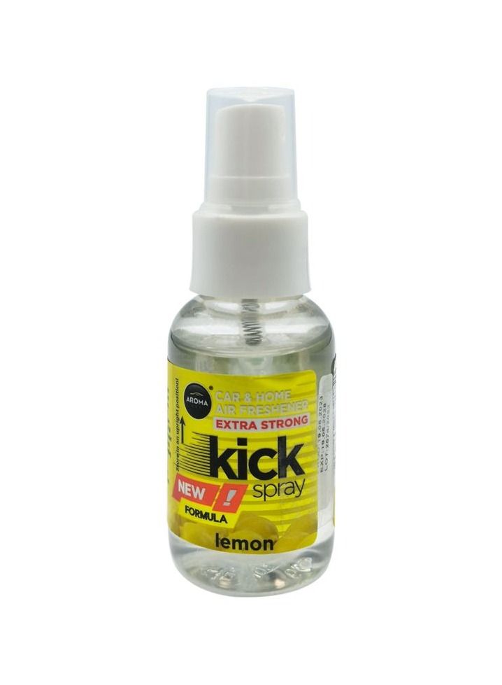 AROMA Lemon Smell Kick Spray Extra Strong Air Freshener For Car And Home New Formula 30ml - Image 2