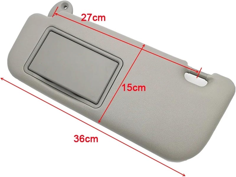 Wivplex Left Side Gray Car Sun Visor with Mirror for Toyota Corolla - Image 2