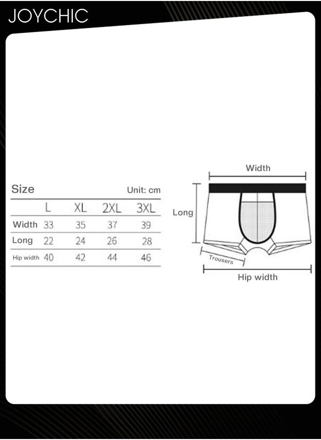 Joychic - 3-Piece Men Spring Summer Autumn Winter High Stretch Seamless Underwear Set Cotton Breathable Antibacterial Teenager Boxer Briefs Multicolour - Image 1
