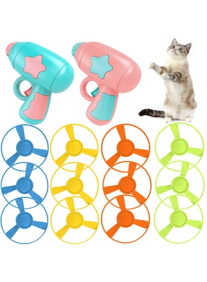 لابوهي مجموعة LAPOHI من 14 قطعة من ألعاب إحضار القطط مع مراوح طائرة ملونة، ألعاب تفاعلية لتتبع القطط لتدريب القطط الصغيرة على المطاردة والصيد - Image 1