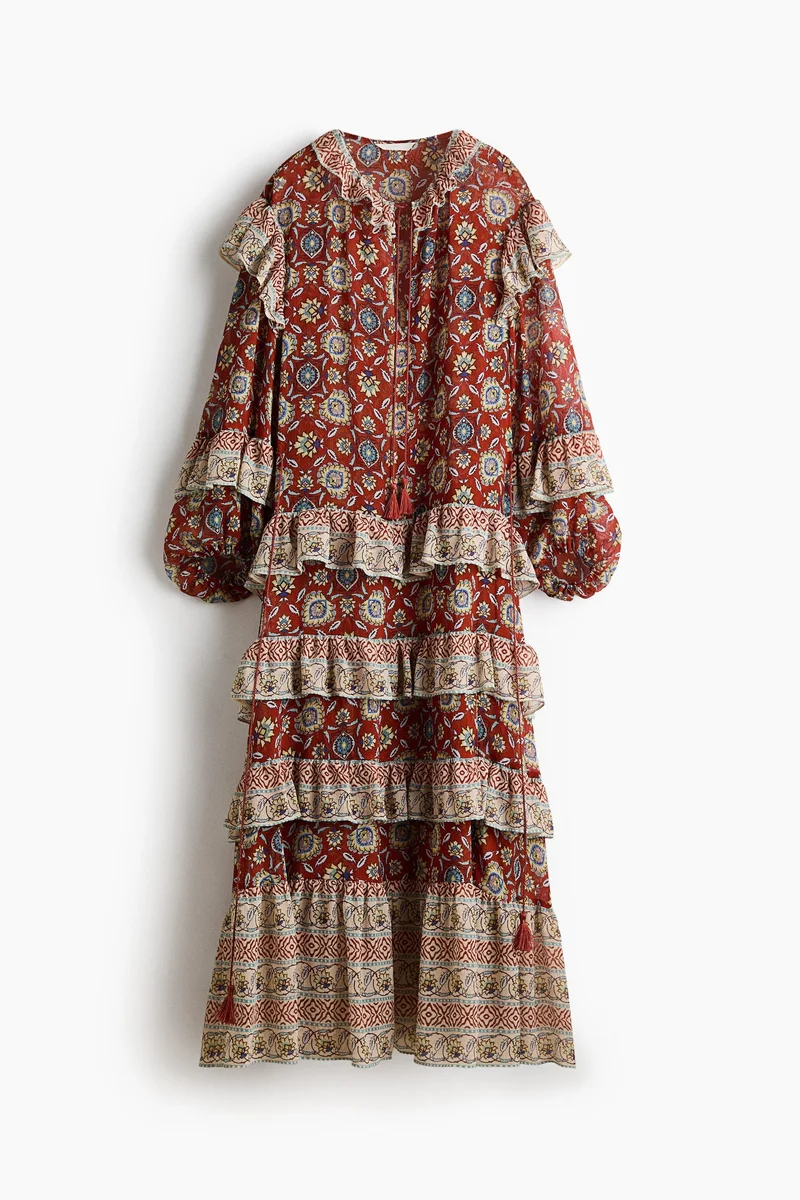 H&M  Flounced tunic dress for Women | Best Price UAE