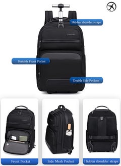 ARCTIC HUNTER Business Travel Roller Backpack, College Book Laptop Backpack, Office Rolling Backpack  - Image 4