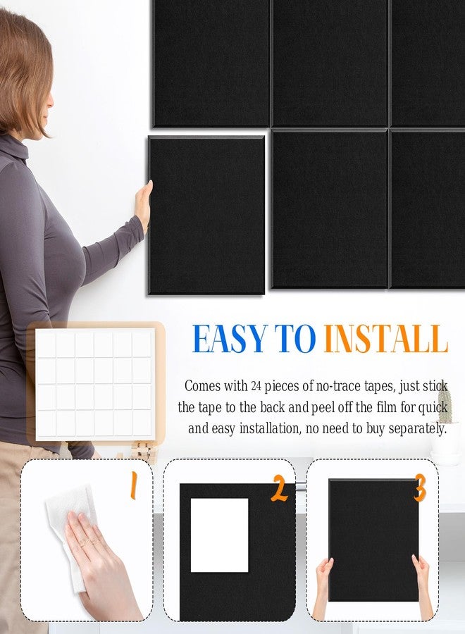 DOLLAR BOSS Large Cork Bulletin Board, 48"x36" Cork Board Wall Tiles 12 Packs 1/2" Thick Corkboards for Walls Safe Adhesive Acoustic Panels Soundproof Pin Board with 120 Pushpins, Black - Image 4