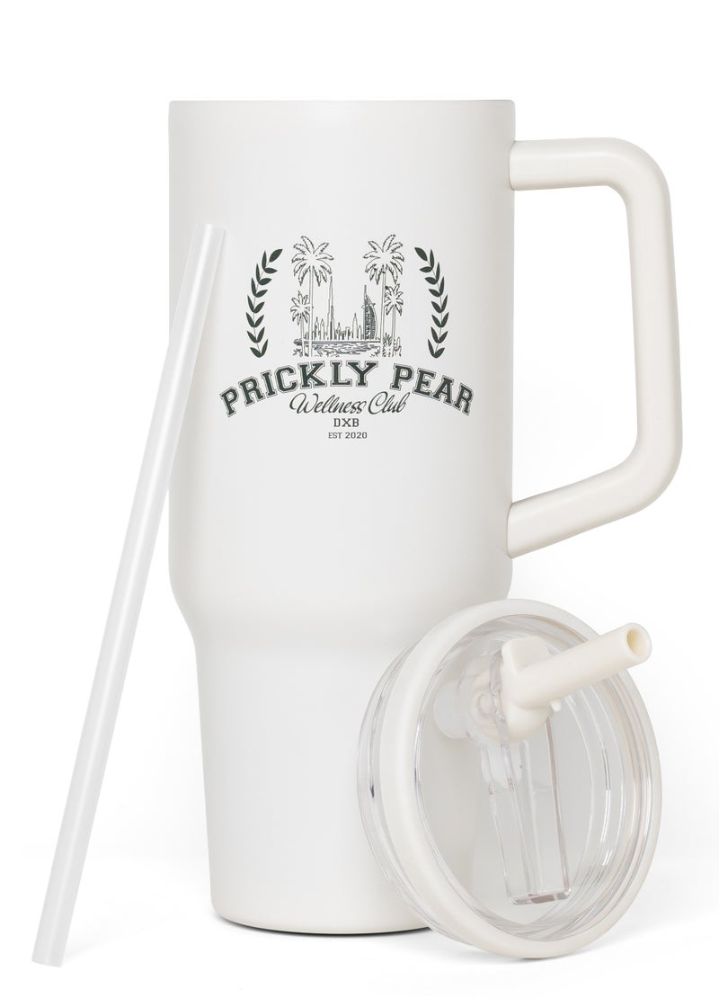 Prickly Pear Stainless Steel 40 Oz Hydrator Water Bottle 2.0 - Varsity - Image 1