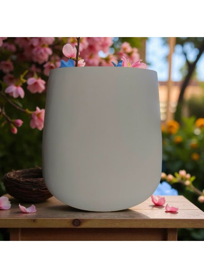 color zone pottery Indoor and outdoor balcony pots. Durable and strong structure, ideal for your large plants. Prevents discoloration and cracking caused by exposure to sunlight. Fiber - Image 1