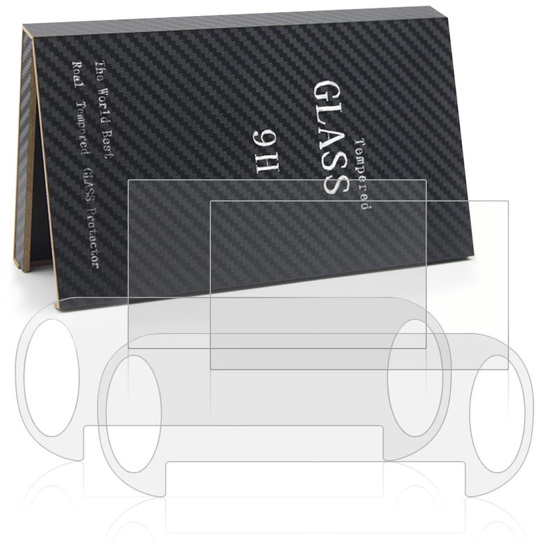 AFUNTA Screen Protectors Compatible Sony PlayStation Vita 1000 & Back Covers, AFUNTA 2 Pack (4 Pcs) Tempered Glass for Front Screen & HD Clear PET Film Compatible the Back PS Vita PSV PCH-1000 Film Accessory - Image 2