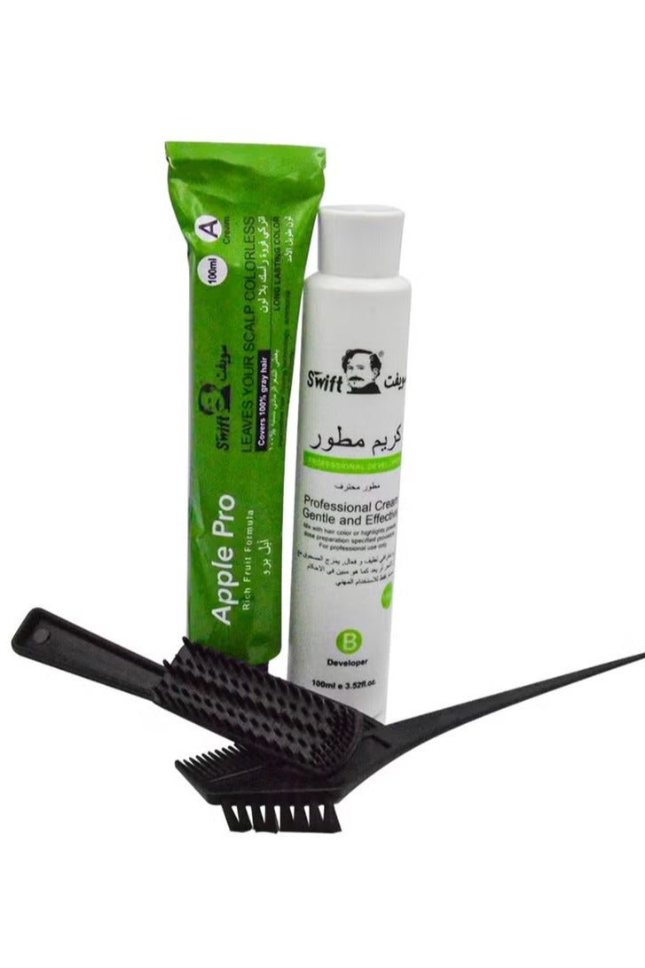 سويفت صبغة شعر أسود غامق 2/0 من سويفت ابل برو 2*100 ملي - Image 5