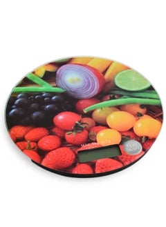 Digital kitchen scale with a modern fruit design, a stylish and accurate device, ideal for anyone who cares about healthy nutrition or loves cooking with precision, a clear digital screen to display the weight, a TARE button to weigh ingredients without counting the weight of the bowl, an ideal tool for dieters to calculate food quantities, suitable for homes, restaurants, or even as a special gift for kitchen lovers