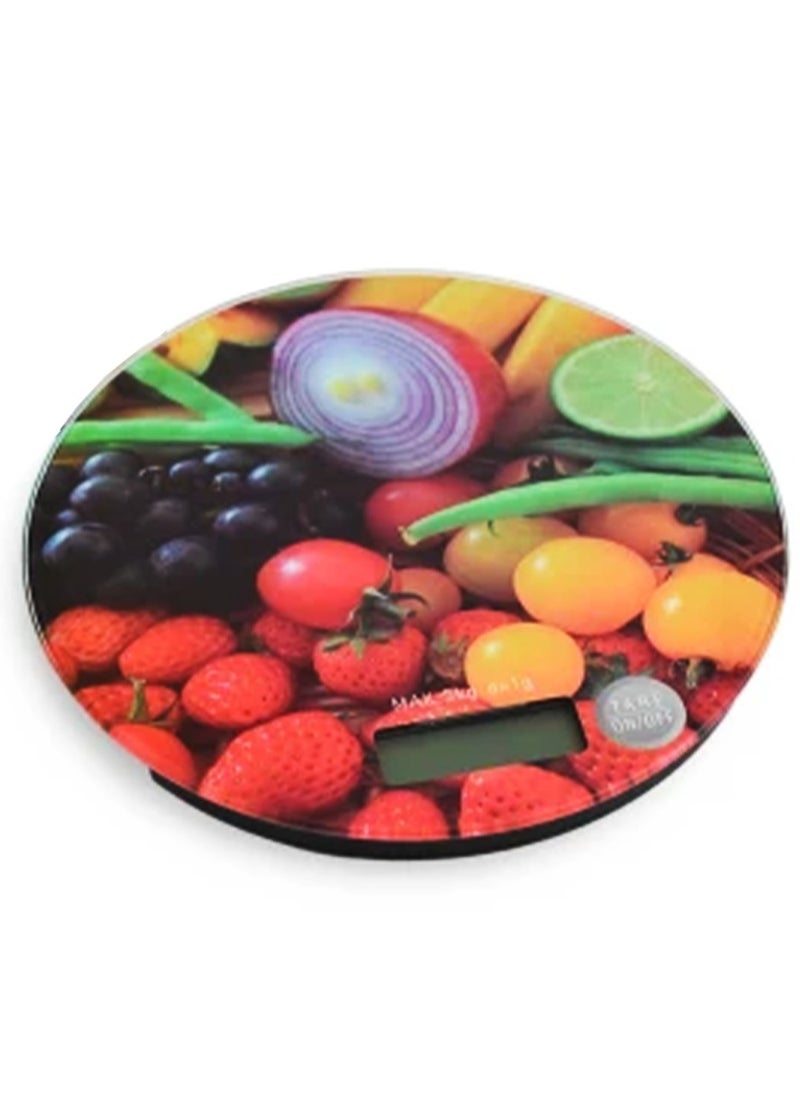 Generic - Digital kitchen scale with a modern fruit design, a stylish and accurate device, ideal for anyone who cares about healthy nutrition or loves cooking with precision, a clear digital screen to display the weight, a TARE button to weigh ingredients without counting the weight of the bowl, an ideal tool for dieters to calculate food quantities, suitable for homes, restaurants, or even as a special gift for kitchen lovers - Image 1