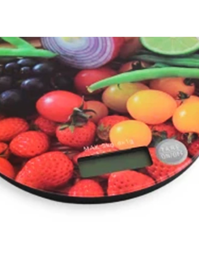 Generic - Digital kitchen scale with a modern fruit design, a stylish and accurate device, ideal for anyone who cares about healthy nutrition or loves cooking with precision, a clear digital screen to display the weight, a TARE button to weigh ingredients without counting the weight of the bowl, an ideal tool for dieters to calculate food quantities, suitable for homes, restaurants, or even as a special gift for kitchen lovers - Image 1