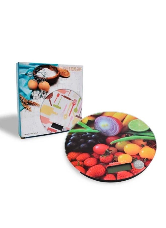 Generic - Digital kitchen scale with a modern fruit design, a stylish and accurate device, ideal for anyone who cares about healthy nutrition or loves cooking with precision, a clear digital screen to display the weight, a TARE button to weigh ingredients without counting the weight of the bowl, an ideal tool for dieters to calculate food quantities, suitable for homes, restaurants, or even as a special gift for kitchen lovers - Image 1