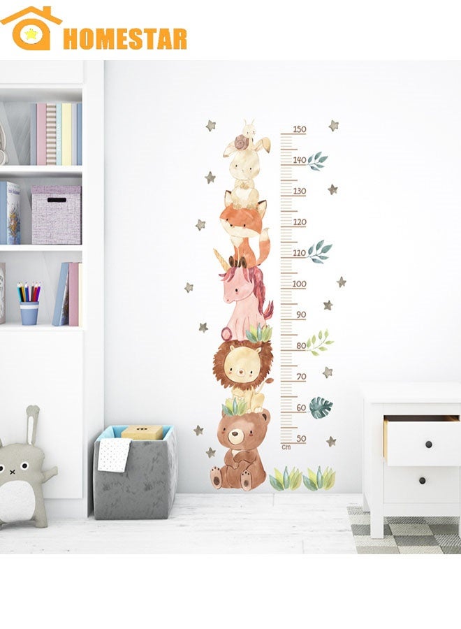 HOMESTAR Cute Animals Kids Height Wall Chart, Wall Decors for Baby Bedroom, Toddler Playroom - Image 1