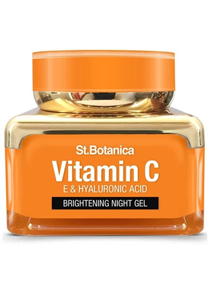 StBotanica - St.Botanica Vitamin C, E & Hyaluronic Acid Brightening Night Gel, 50 g (Night Cream) - Image 1
