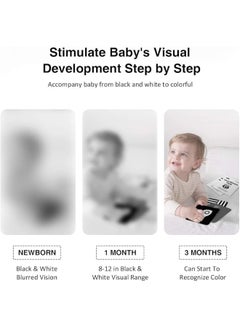beiens beiens High Contrast Baby Flashcards, Newborn Brain Development Toys, Visual Stimulation Learning Activity Cards, 20 PCs 40 Pages 5.5'' x 5.5'' Educational Infants Gift  - Image 3