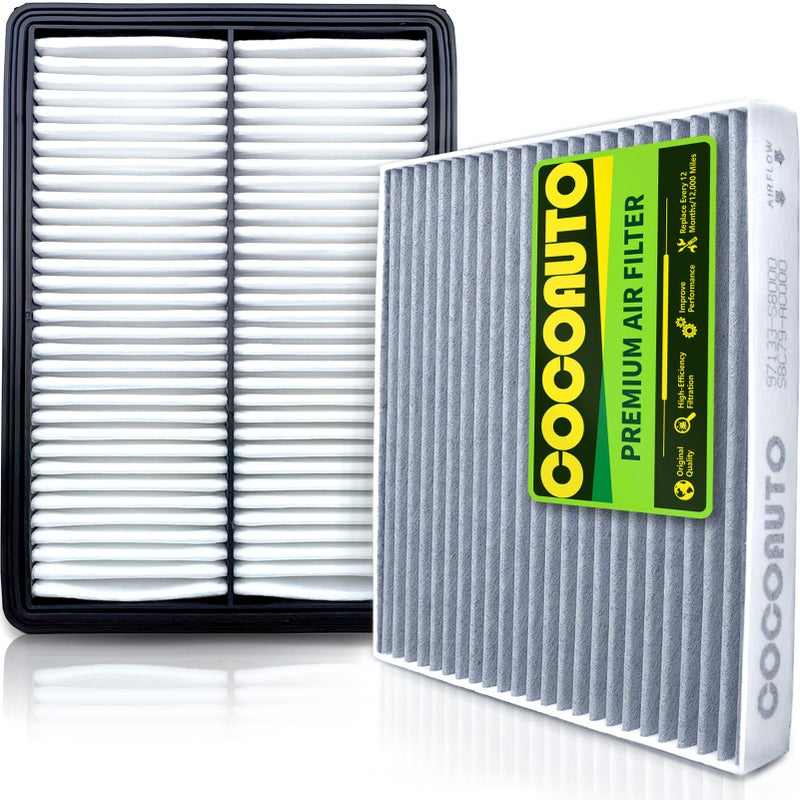 COCOAUTO Engine Cabin Air Filter Kit for Palisade 20202025 Replace 97133S8000 S8C79AC000 WP10080 28113A9100