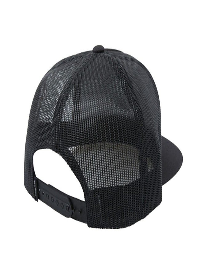 ار في سي اي قبعة سائق شاحنة رجالية قابلة للتعديل من RVCA، قبعة سائق شاحنة ذات نعل سميك/أسود، مقاس واحد - Image 4