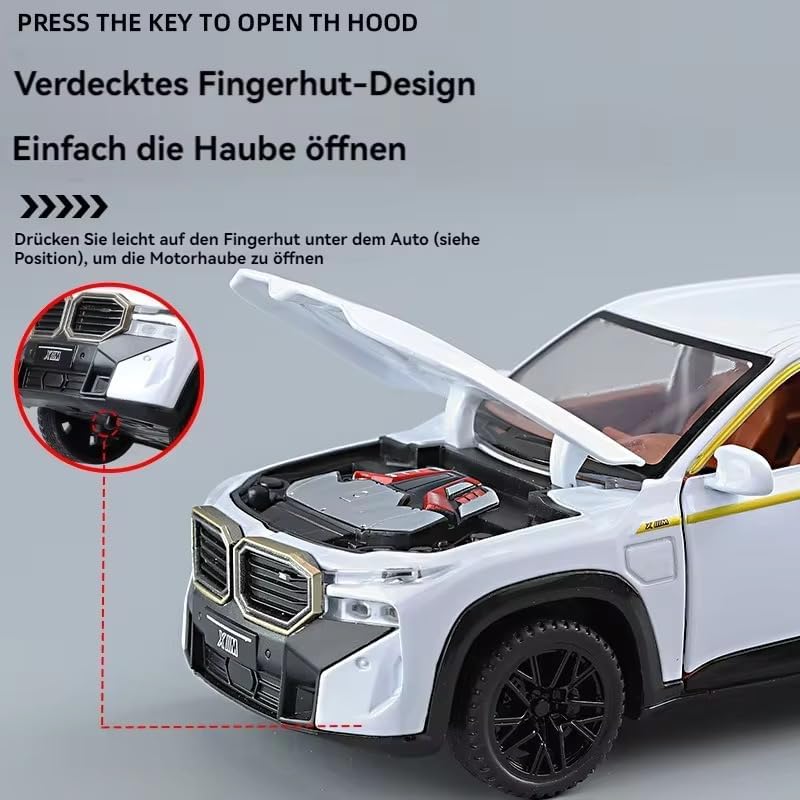 VARIYA ENTERPRISE® 1/24 Big B-M-W XM SUV Model Toy Car Metal Pull Back Diecast Car with Openable Door and Sound Light, Gifts Toys for Kids【 Colors As Per Stock 】 - Image 5