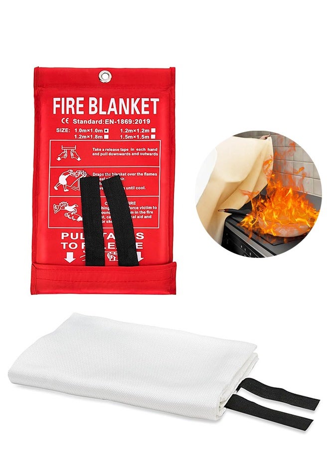 Lemon Fire Blanket Emergency, for Home Kitchen, Fiberglass Fire Suppression Blanket for School, Fireplace, Outdoor Grill, Car, Office, Warehouse  - Image 1