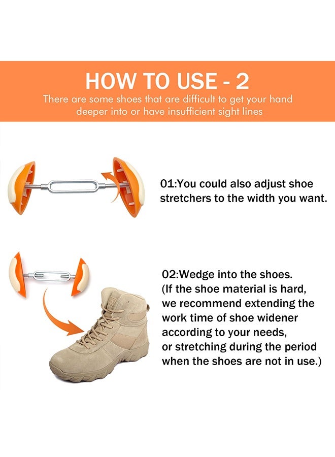 1 Pair Adjustable Shoe Stretchers for Women Wide Feet, Non-Slip Durable Lightweight Shoe Expander & Shaper Trees, Versatile Effective Shoe Widening Extender Tool - Image 5