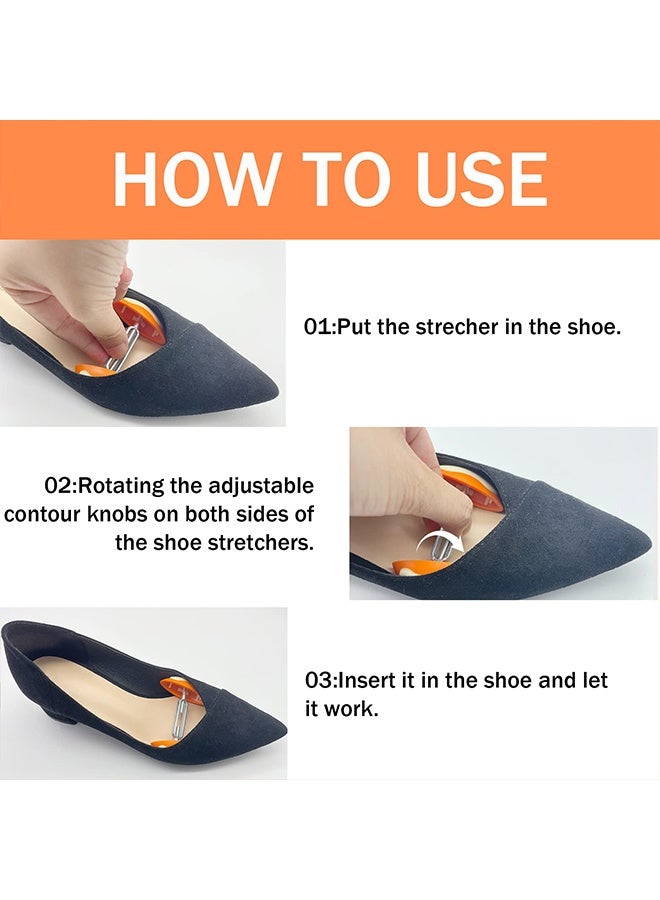1 Pair Adjustable Shoe Stretchers for Women Wide Feet, Non-Slip Durable Lightweight Shoe Expander & Shaper Trees, Versatile Effective Shoe Widening Extender Tool - Image 4