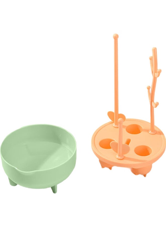 Doctor Ma Dr. Ma Baby Bottle Brush, Straw Brush, Cleaning Brush, Bottle Draining Rack, Storage Rack, Nipple Brush Set, Green, H2146 - Image 3