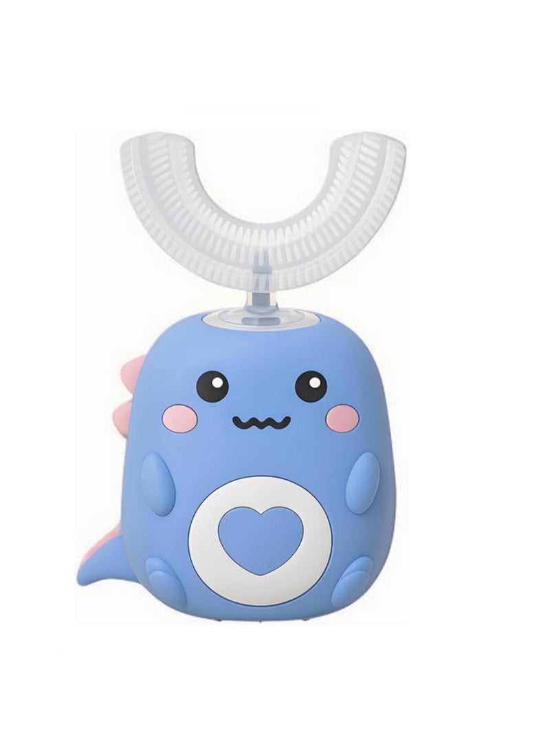 U Shaped 360 Degree Ultrasonic Electric Toothbrush for Kids Ages 2-6 with LED Lights Easy-Grip Silicone Handle for Sonic Teeth Cleaning Baby Toddler Toothbrush - Image 1