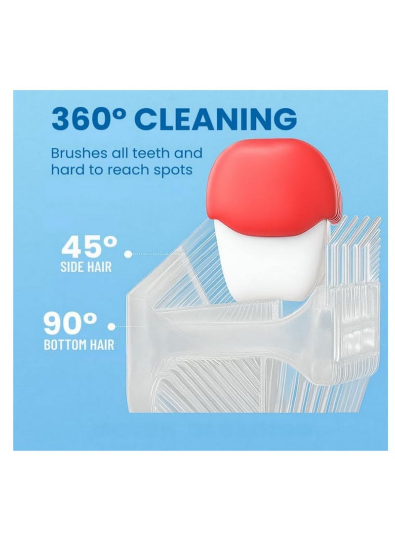U Shaped 360 Degree Ultrasonic Electric Toothbrush for Kids Ages 2-6 with LED Lights Easy-Grip Silicone Handle for Sonic Teeth Cleaning Baby Toddler Toothbrush - Image 5