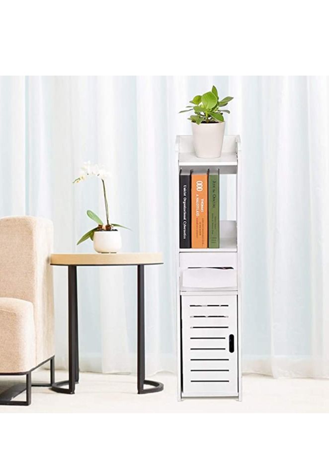 Generic FFD Bathroom Cabinet Corner Shelf Stand Great for Bathroom Storage Small Space Toilet Paper Stand for Bathroom Organizer Waterproof Bathroom Stand Fit for Toilet Paper Holder Storage  - Image 1