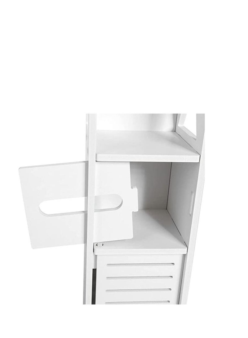 Generic FFD Bathroom Cabinet Corner Shelf Stand Great for Bathroom Storage Small Space Toilet Paper Stand for Bathroom Organizer Waterproof Bathroom Stand Fit for Toilet Paper Holder Storage  - Image 3
