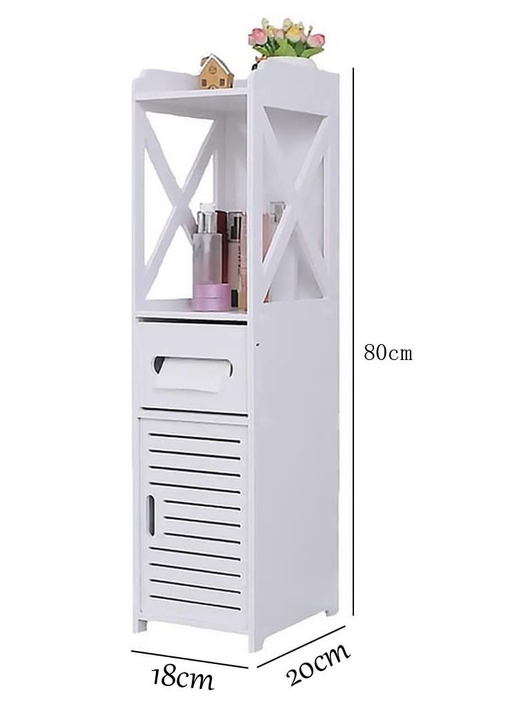 Generic FFD Bathroom Cabinet Corner Shelf Stand Great for Bathroom Storage Small Space Toilet Paper Stand for Bathroom Organizer Waterproof Bathroom Stand Fit for Toilet Paper Holder Storage  - Image 2