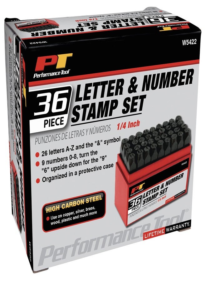 Performance Tool W5422 36-Piece Steel Letter and Number Stamp Set - Image 4
