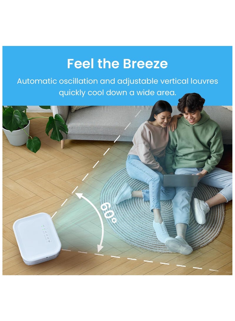 برو_بريز مبرد هواء Pro Breeze 4 في 1 بسعة 10 لتر وجهاز تحكم عن بعد و3 سرعات للمروحة وشاشة LED ومبرد هواء تبخيري قوي مع مؤقت مدمج لمدة 7.5 ساعة وتذبذب تلقائي للمنزل والمكتب  - Image 5