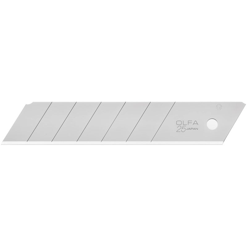 OLFA 5008 HB-5B 25mm Snap-Off EHD Silver Blade, 5-Pack - Image 1