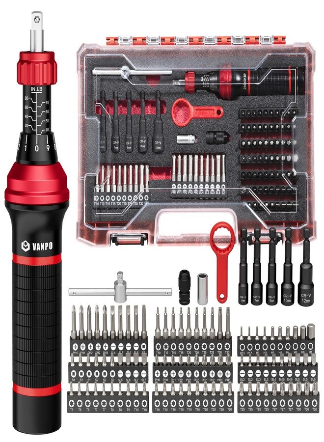 VANPO Torque Screwdriver Set 10-80 In-lb, 99-Piece Torque Driver Kit - Image 1