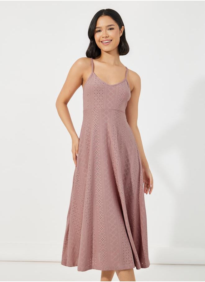 Styli Jersey Schiffli Slip Dress  - Image 2