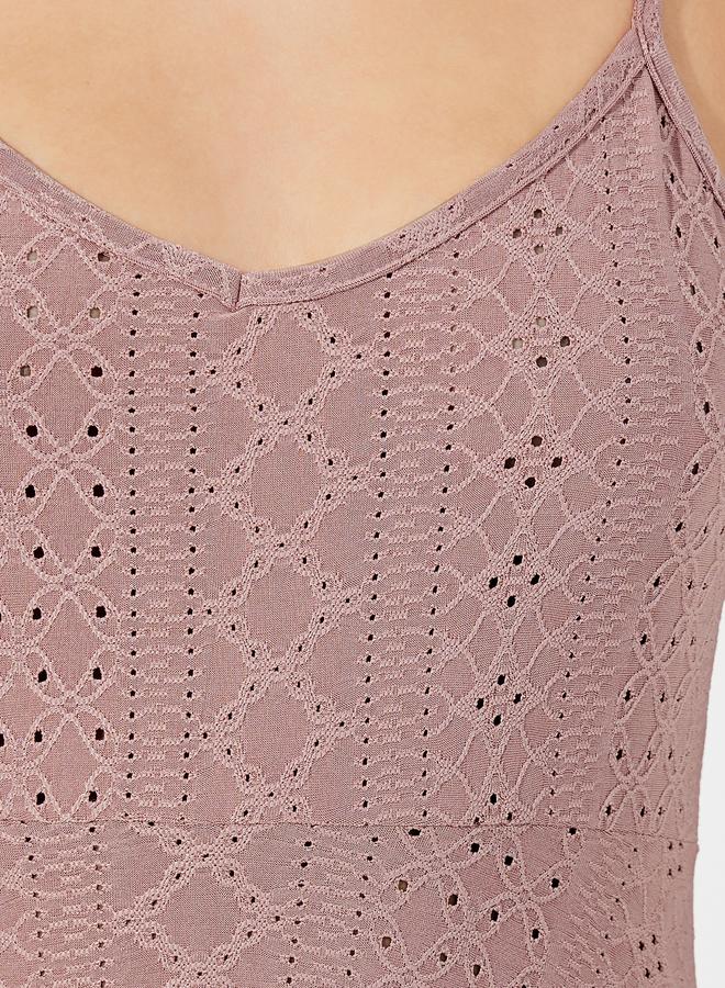 Styli Styli Jersey Schiffli Slip Dress  - Image 3