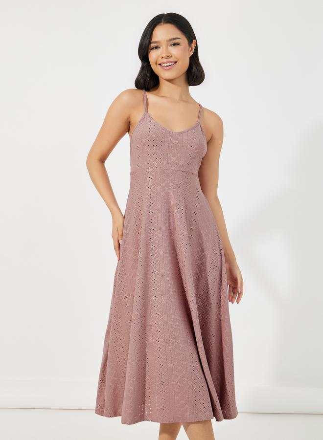 Styli Styli Jersey Schiffli Slip Dress  - Image 2