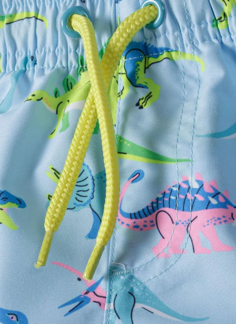 MINOTI Kids' Swim Shorts with Elastic Waist and Drawstring