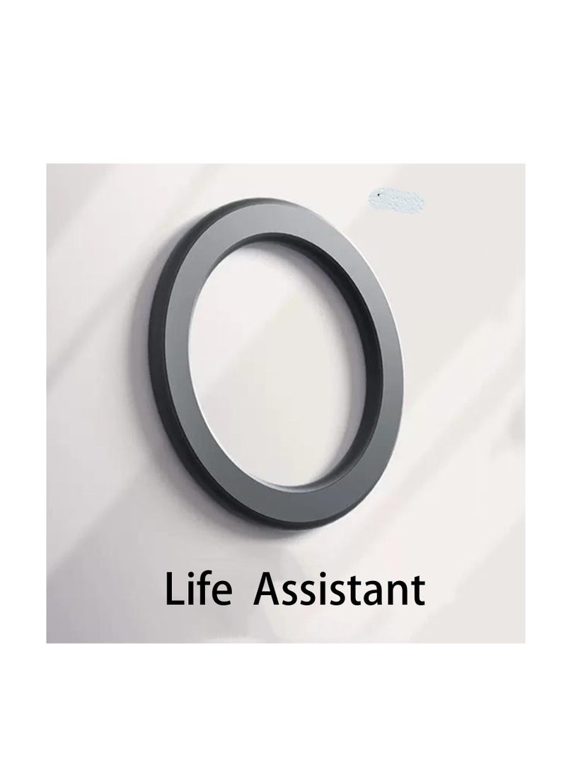 SYOSI Magnetic Ring Holder, for Phone 14 13 12 Magnet Wall Mobile Phone Holder, Magnetic Car Phone Stand, for Magsafe Case, Attached To Various Places Such As Walls (Black 2 Pcs) - Image 5