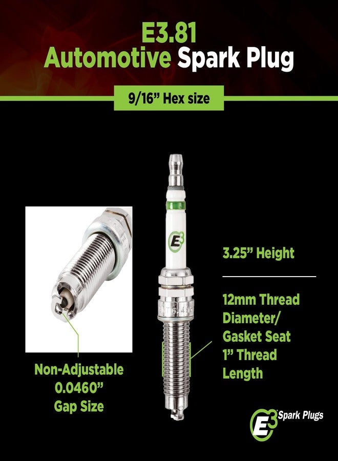 E3 Spark Plugs E3.81 Premium Automotive Spark Plug w/DiamondFIRE Technology (Pack of 1) - Image 4