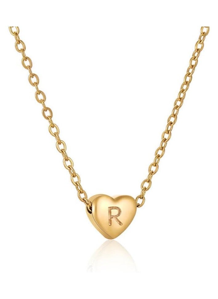 Fayrouz Jewellery Initial Letter Heart Pendant Necklace 