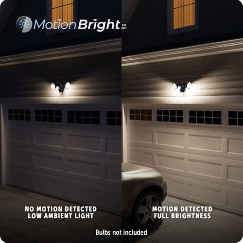 Globe جلوبي إلكتريك 17000140 ضوء أمان مع مستشعر حركة مزدوج الرأس بزاوية 180 درجة 240 واط باللون الأسود مع MotionBright - Image 4