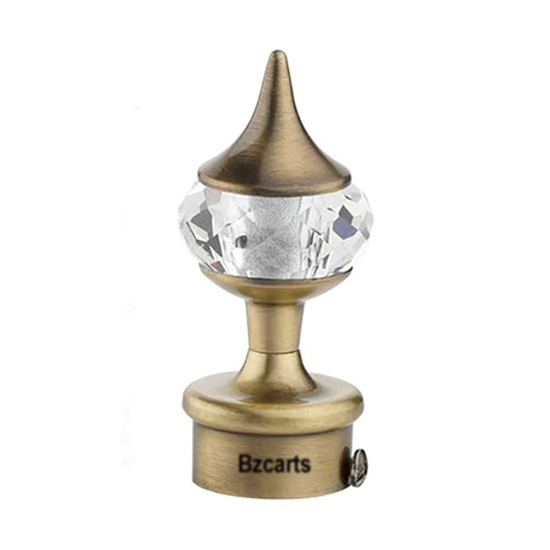Bzcarts Zinc Antique Brass Designer Heavy Curtain Supports for Door and Window Curtain BracketsHolderKnobs for 1 Inch Rod Set of 5 Brass Antique - Image 4