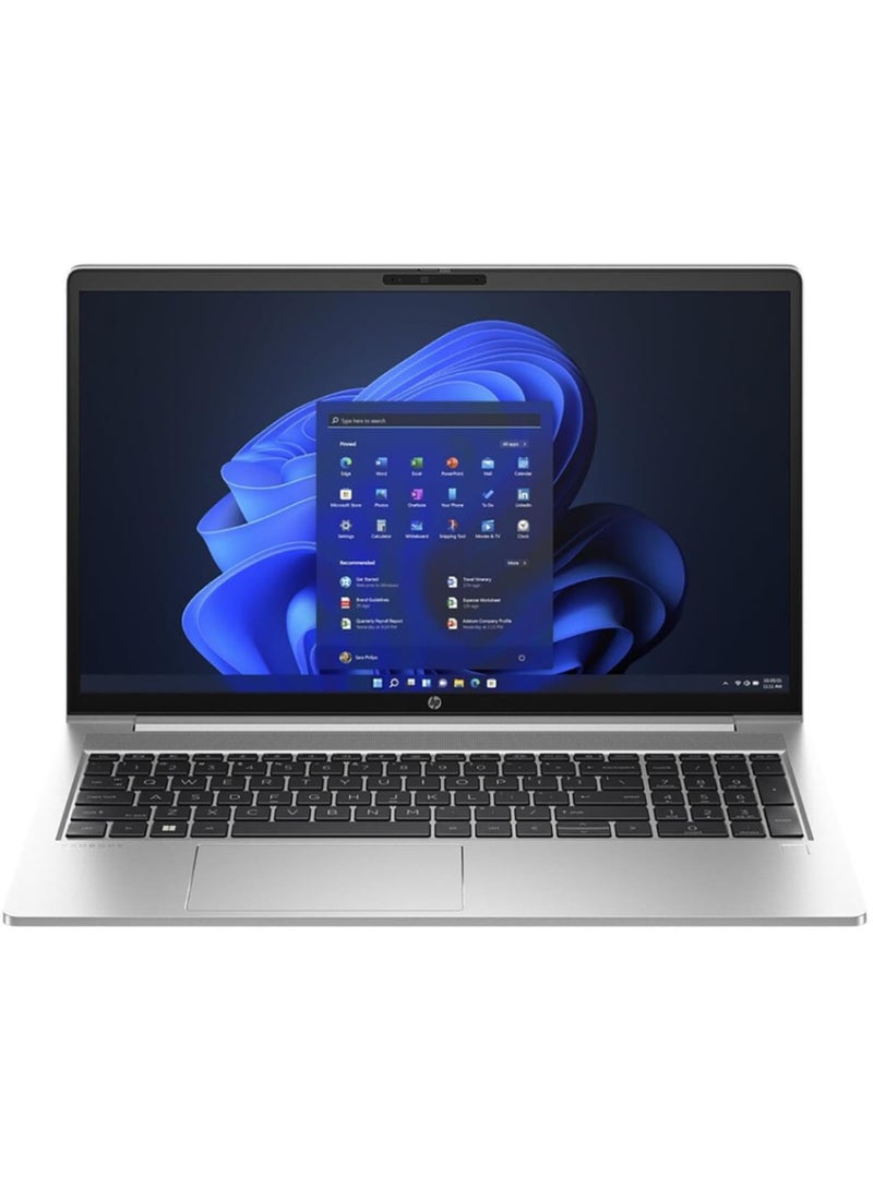 HP كمبيوتر محمول ProBook 450 G10 بشاشة IPS عالية الدقة مقاس 15.6 بوصة ومعالج Core-i7-1355U وذاكرة وصول عشوائي 16 جيجابايت ومحرك أقراص SSD سعة 512 جيجابايت وبطاقة رسومات Intel Iris Xe وWindows 11 Pro - Image 1
