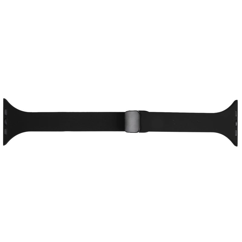 إيروريكس لساعة Apple Watch Se مقاس 40 مم، سوار ساعة سيليكون رفيع بمشبك مغناطيسي (أسود) - Image 2