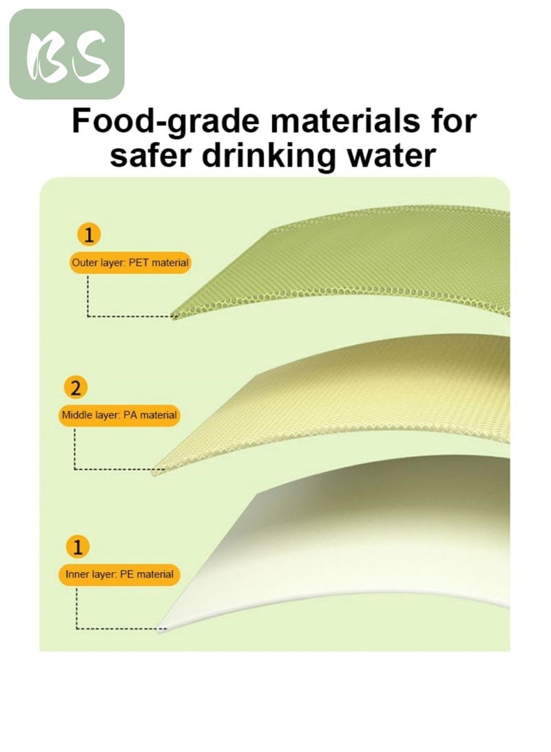 بي إس حقيبة تخزين مياه قابلة للطي للتخييم (8 لتر) | مع صنبور قابل للتعديل | مواد آمنة على الطعام، خالية من مادة BPA | قابلة لإعادة الاستخدام | تصميم قابل للطي والحمل يوفر مساحة التخزين | مصممة للمغامرات الخارجية والاستخدام العائلي، سهلة التعامل مع السفر والمشي لمسافات طويلة. - Image 5