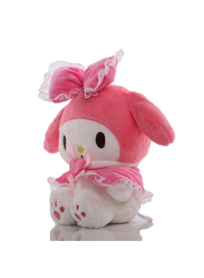 هالامودو لعبة كيتي بلاش فاتنة مع قوس وردي رائع -24 سم، هدية عيد ميلاد حالم للفتيات وديكور ساحر لغرفة النوم ودمية غرفة المعيشة - Image 2