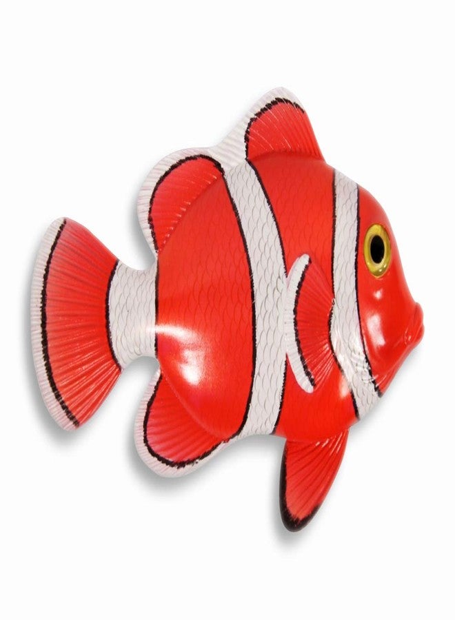 ال اكس لوحة جدارية مزخرفة على شكل سمكة استوائية مطلية يدويًا مقاس 6 بوصات (مجموعة من 6 قطع) - Image 3