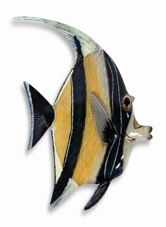ال اكس لوحة جدارية مزخرفة على شكل سمكة استوائية مطلية يدويًا مقاس 6 بوصات (مجموعة من 6 قطع) - Image 5