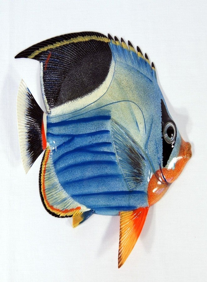 ال اكس لوحة جدارية مزخرفة على شكل سمكة استوائية مطلية يدويًا مقاس 6 بوصات (مجموعة من 6 قطع) - Image 4